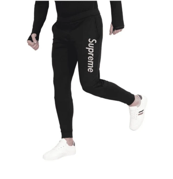 SP9501-Set Of 4 Pcs@294/Pc-Sports Imported 4 Way Lycra Fabric Jogger-SP9501-AL26-S02-BLK - M-1, L-1, XL-1, XXL-1, Black